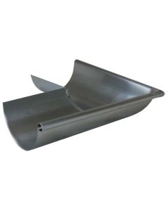 Angle de gouttière extérieur 1/2r - zinc naturel soudée bd 14 dév 250