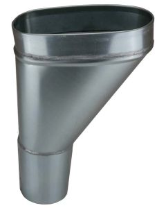 Cuvette de branchement traditionnelle - zinc naturel d. 80