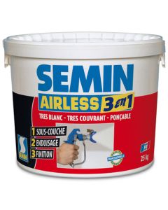 Enduit SEMIN AIRLESS 3 en 1 seau de 25 kg