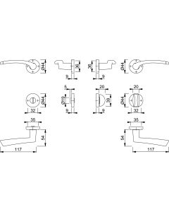 IBIZA - GARNITURE SUR ROSACE CONDA