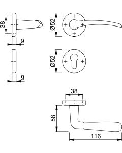 IZMIR - GARNITURE SUR ROSACE CLE I