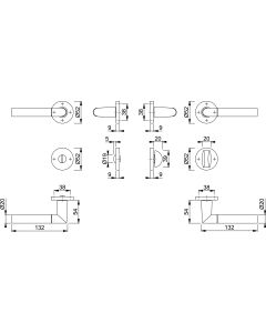 LECCE - GARNITURE SUR ROSACE CONDA