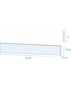 Panneau clôture 192x25x3,3 Béton Gris