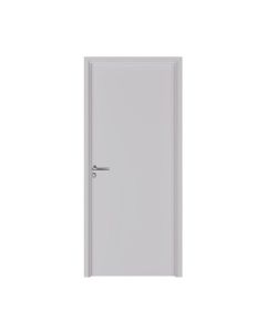 Bloc porte Cosmos 204 x 73 cm mélaminé  blanc gauche poussant serrure à clé