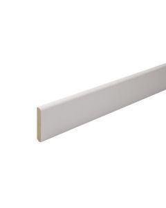 Plinthe revêtue hydro blanc 12x80 2,40m - Fini blanc satiné - Bord arrondi