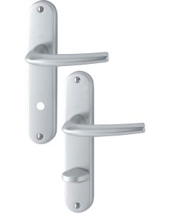 Poigné SAN DIEGO garniture sur plaque conda - Argent - Entraxe 165mm