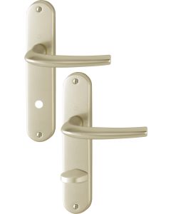 Poignée SAN DIEGO garniture sur plaque conda - Finition champage - Entraxe 165mm