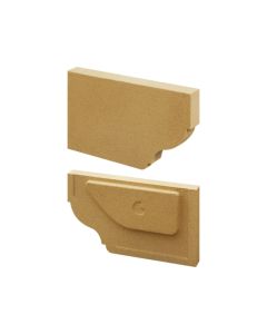 Corniche co bouchon droit 4x35,5x20cm ton pierre