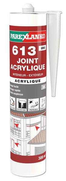 Mastic acrylique 613 joint acrylique gris - cartouche de 300 ml