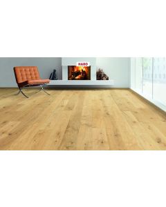 Parquet chêne universal brun verni mat molame 12x180 - Haro