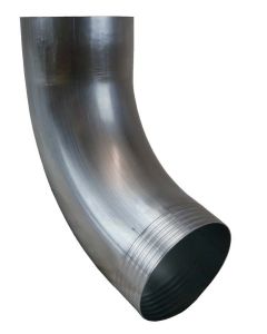 Coude cintré manchonné 72° - zinc naturel - d.100 sans soudure NOIR