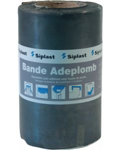 Bande d'etancheite auto-adhesive en bitume adeplomb l.3m l.0,20m h.0,20m