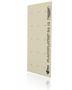 Plaque de plâtre Placoplatre® BA13 NF - long. 2,40m x larg. 1,20m