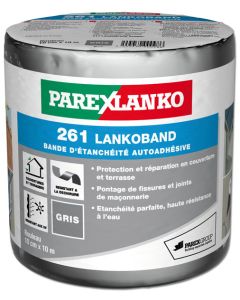 BANDE D ÉTANCHÉITÉ 261 LANKOBAND GRIS 10CMX10M