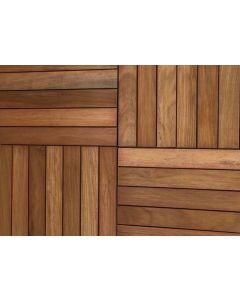 Dalle caillebotis en bois exotique Tali - 500 x 500mm haut. 38mm